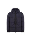 Garment Dyed Crinkle Reps Recycled Nylon Hoodie Padding Navy - STONE ISLAND - BALAAN 1