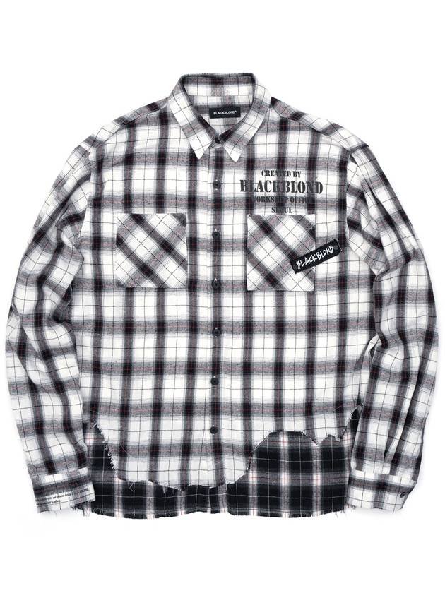 No Sympathy Layered Check Shirt White - BLACKBLOND - BALAAN 3