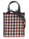 Webbing Striped Gingham Wool Seersucker Mini Tote Bag - THOM BROWNE - BALAAN 4