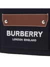 Micro Two-tone Canvas and Leather Tote Bag Black - BURBERRY - BALAAN 8