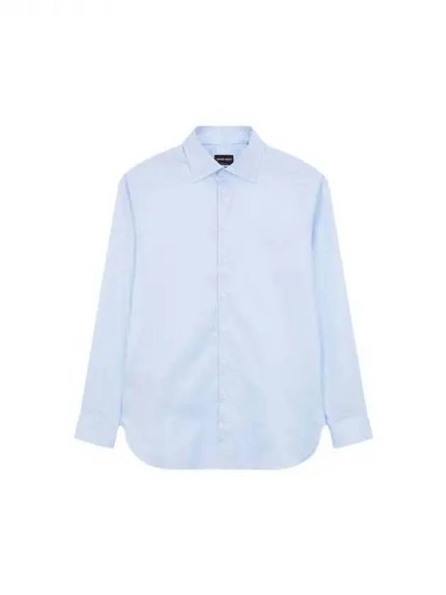 Men s Cotton Twill Shirt Light Blue 270420 - GIORGIO ARMANI - BALAAN 1