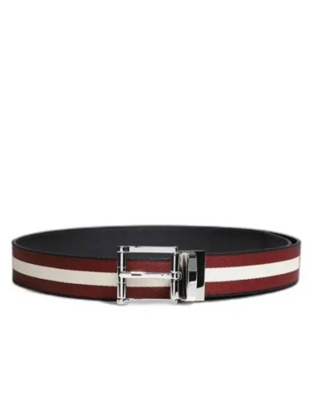 Logo Taylan 35MM Casual Reversible Belt Black Red - BALLY - BALAAN 2