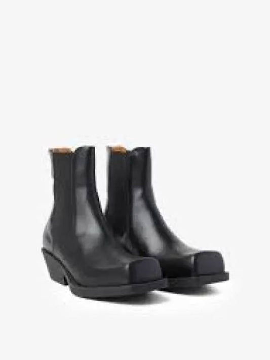 Square Toe Leather Chelsea Boots Black - MARNI - BALAAN 2