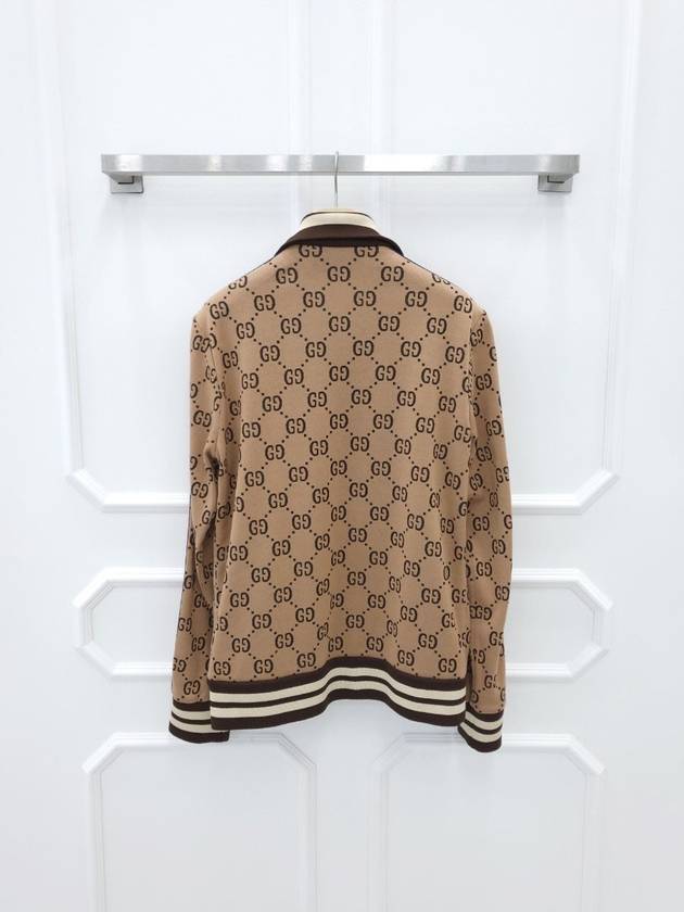 Zip up GG jacquard jacket 496919 XL beige - GUCCI - BALAAN 3