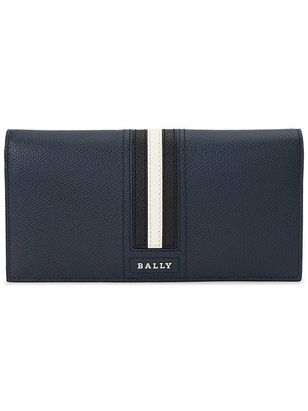 TALIRO Three Stripes Logo Long Wallet Blue - BALLY - BALAAN 1