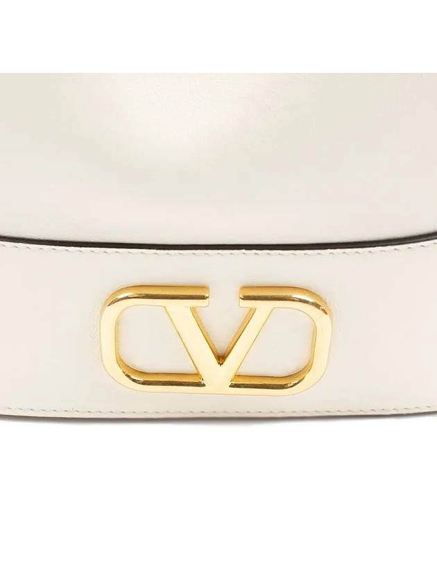 V Logo Signature Small Bucket Bag Light Ivory - VALENTINO - BALAAN 9