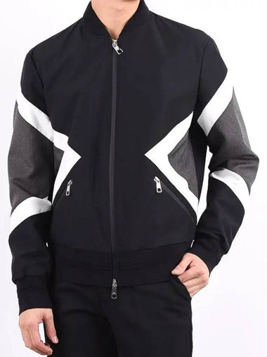 Geometric blouson jacket PBSP56C - NEIL BARRETT - BALAAN 1