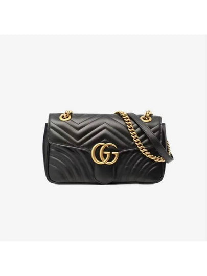 GG Marmont Matelasse Small Shoulder Bag Black - GUCCI - BALAAN 2