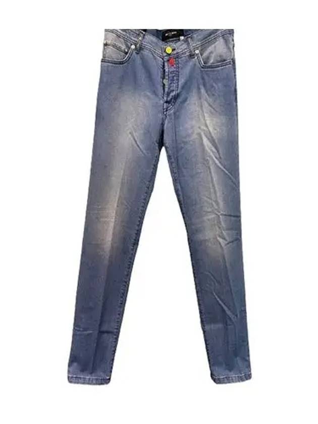 Men's Cotton Straight Jeans Blue - KITON - BALAAN 2