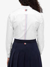 RWB Back Stripe Round Collar Classic Oxford Shirt White - THOM BROWNE - BALAAN 4