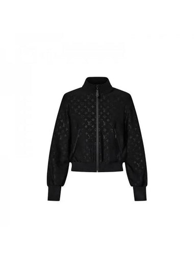 Embossed Monogram Zip-Up Jacket Black - LOUIS VUITTON - BALAAN 1