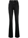 High Rise Bootcut Jeans Black - DIESEL - BALAAN 1