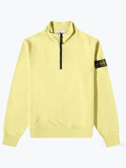 Wappen Patch Half Zip Up Sweatshirt Yellow - STONE ISLAND - BALAAN 2