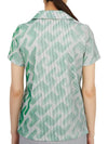 Women's Solange 3D Lip Monogram Short Sleeve PK Shirt Green - J.LINDEBERG - BALAAN 5