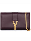 Y Clutch Chain Bag 348117 BJ50J 6475 Burgundy - SAINT LAURENT - BALAAN 1