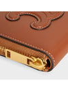 Cuir Triomphe Compact Smooth Calfskin Half Wallet Tan - CELINE - BALAAN 6