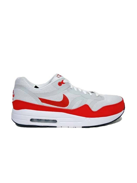 Air Max 1 Premium Tape QS Low Top Sneakers White Red - NIKE - BALAAN 1