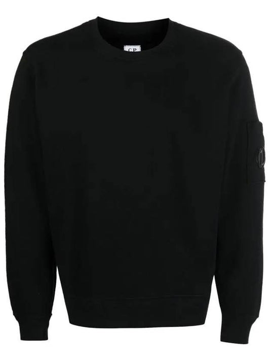 Cotton Fleece Sweatshirt Black - CP COMPANY - BALAAN.