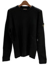 Kids Wappen Patch Wool Rib Knit Sweater 14 Black 7716510A3 V0029 - STONE ISLAND - BALAAN 2