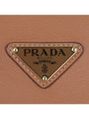 Triangle Logo Medium Shoulder Bag Caramel - PRADA - BALAAN 7