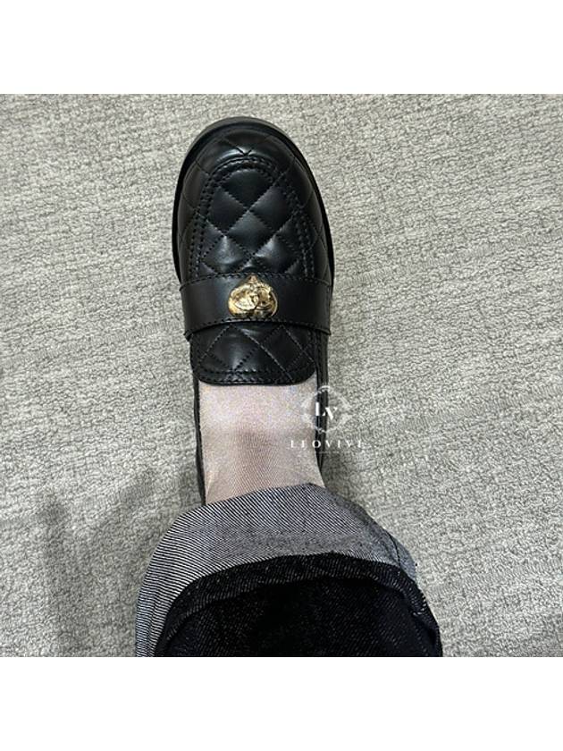 Lambskin Metal Heart Loafers Black - CHANEL - BALAAN 2