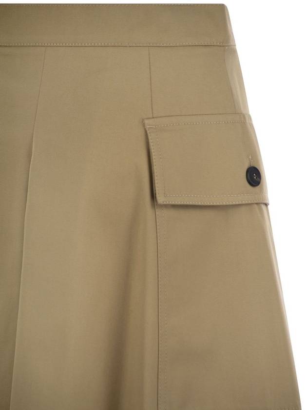 ZEBIO - Cotton gabardine short skirt - WEEKEND MAX MARA - BALAAN 4