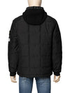 Wappen Patch Quilted Cupro Cotton Zip Up Hoodie Black - STONE ISLAND - BALAAN 4