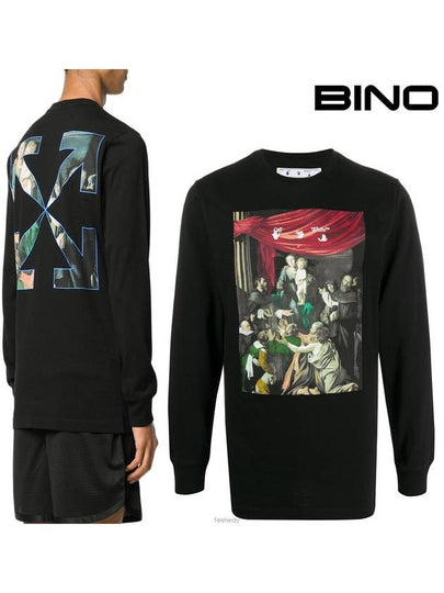 Caravaggio Printing Long Sleeve T-Shirt Black - OFF WHITE - BALAAN 2