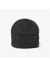 Embroidered Bear Knit Wool Beanie Charcoal - POLO RALPH LAUREN - BALAAN 5