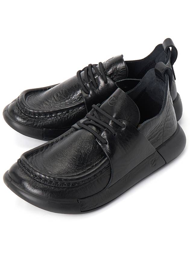 Cozmo Moccasin Low Top Sneakers Black - ECCO - BALAAN 1