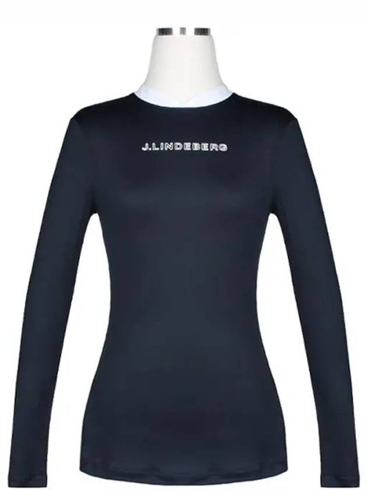 Meja Polyester Long Sleeve T-Shirt Navy - J.LINDEBERG - BALAAN 2