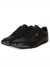 HUGO BOSS Saturn Logo Leather Low Top Sneakers Black 50485624 001 - HUGO BOSS - BALAAN