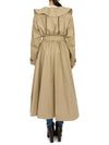 Trench Coat with Ruffles Beige Cotton Gabardine - DIOR - BALAAN 10