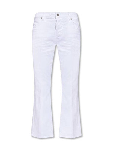 bell bottom jeans white - DSQUARED2 - BALAAN 1