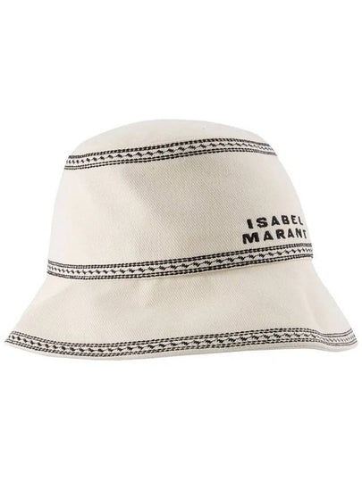 Halena Embroidery Logo Bucket Hat Ivory - ISABEL MARANT - BALAAN 2