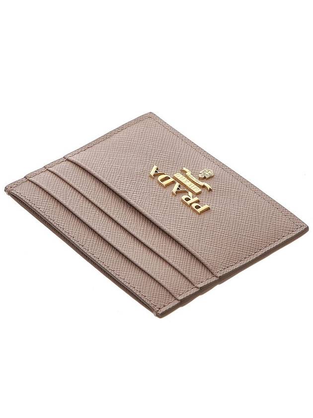 Metal Logo Saffiano Card Wallet Powder Pink - PRADA - BALAAN 5