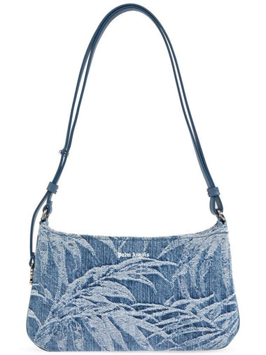 Palm Angels Denim Shoulder Bag, Women's, Blue - PALM ANGELS - BALAAN 1