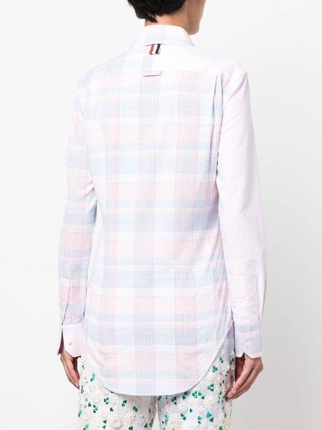 Funmix Check Classic Long Sleeve Shirt Light Pink - THOM BROWNE - BALAAN 5