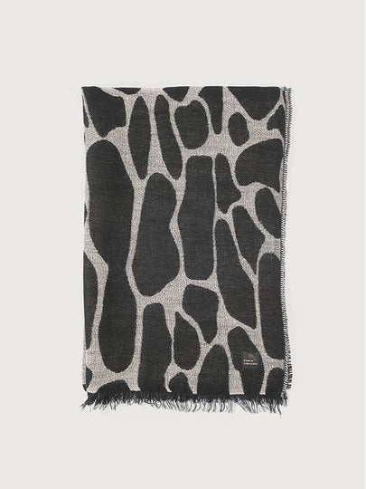 Made In Italy Animal Print Wool Blend Muffler F SMUF59 BK - PANICALE - BALAAN 2