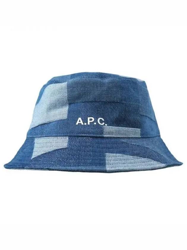 Logo Denim Bucket Hat Blue - A.P.C. - BALAAN 2