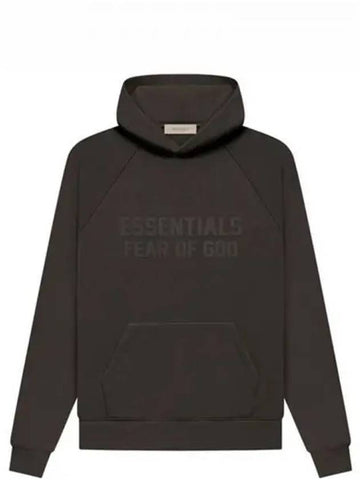 192SU222055F BK Essential Logo Pullover Brushed Hood Off Black Men s T shirt TEO 270414 - FEAR OF GOD - BALAAN 1