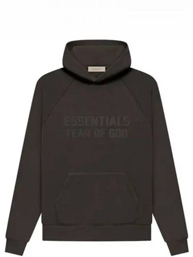 192SU222055F BK Essential Logo Pullover Brushed Hood Off Black Men s T shirt TEO 270414 - FEAR OF GOD - BALAAN 1