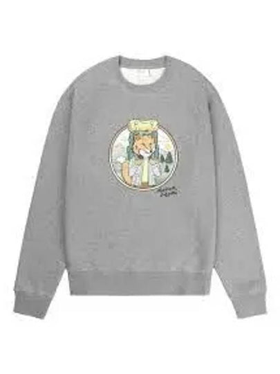 Rambling Fox Comfort Knit Top Sweatshirt Grey - MAISON KITSUNE - BALAAN 2