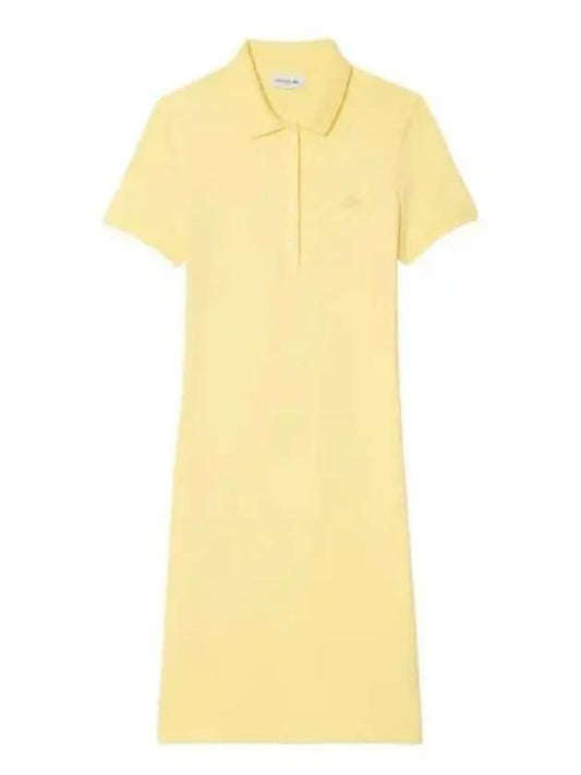 Stretch Cotton Pique Polo Dress EF5473107 - LACOSTE - BALAAN 1