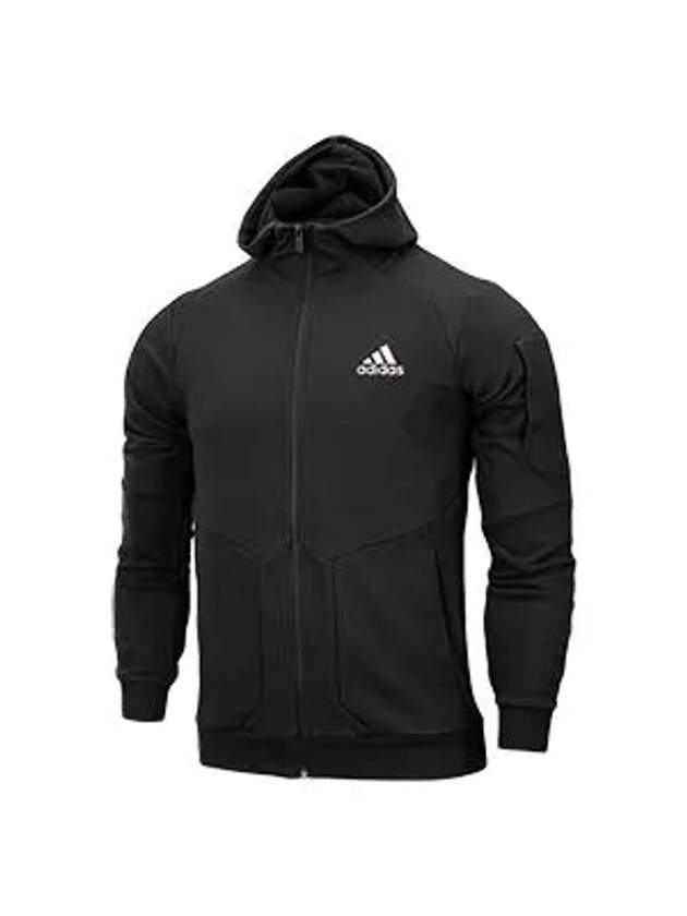 Essentials 4 Gameday Zip-Up Hoodie Black - ADIDAS - BALAAN 3