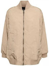 Norel Zipper Bomber Jacket Beige - MAX MARA - BALAAN 2