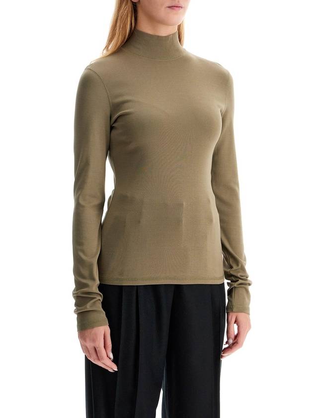 Rib Turtleneck Khaki - LEMAIRE - BALAAN 3