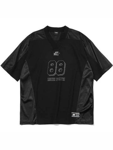 88 Mesh Football Jersey Short Sleeve T Shirt Black - CRUMP - BALAAN 1