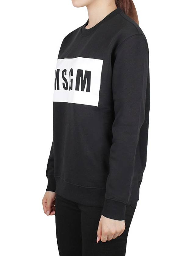 Box Logo Crew Neck Cotton Sweatshirt Black - MSGM - BALAAN 4