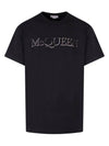 Girocolo Logo Short Sleeve T-Shirt Black - ALEXANDER MCQUEEN - BALAAN 1